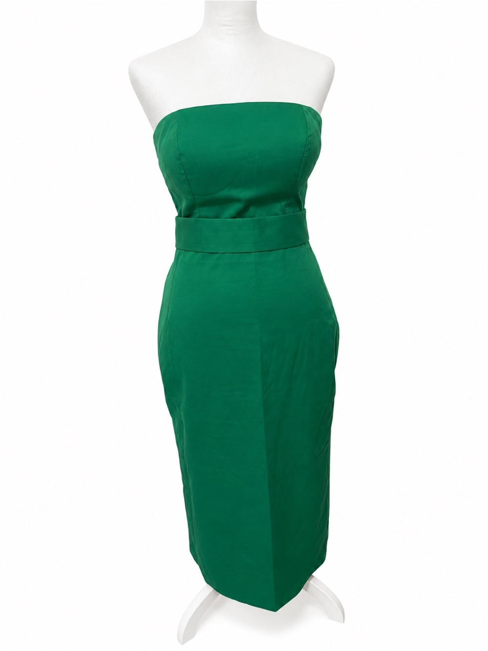 Classic Strapless Green Sheath Dress -NWOT